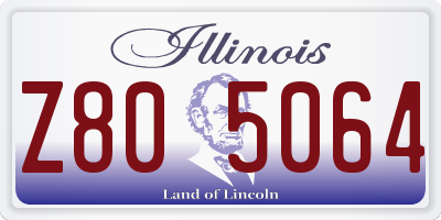 IL license plate Z805064