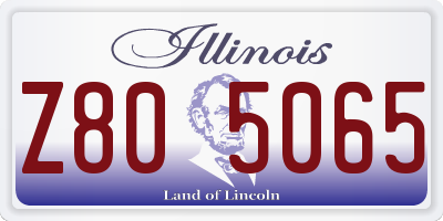 IL license plate Z805065