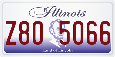 IL license plate Z805066
