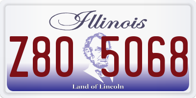 IL license plate Z805068