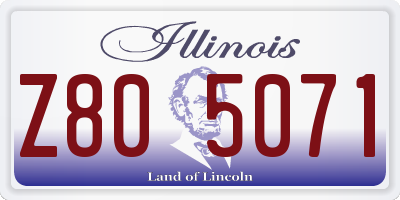 IL license plate Z805071