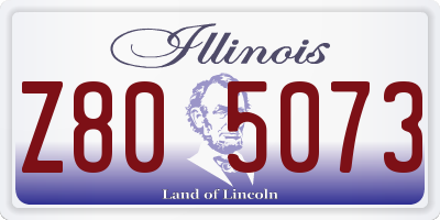 IL license plate Z805073
