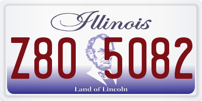IL license plate Z805082