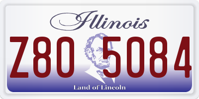 IL license plate Z805084