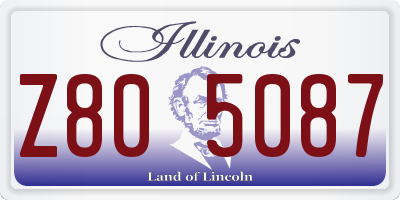 IL license plate Z805087