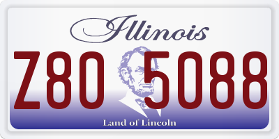 IL license plate Z805088