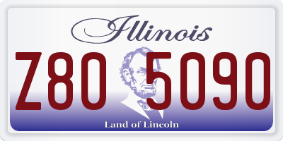 IL license plate Z805090