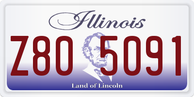 IL license plate Z805091