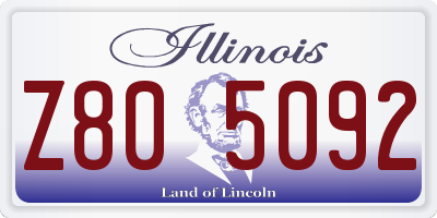 IL license plate Z805092