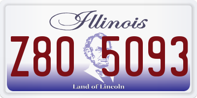 IL license plate Z805093