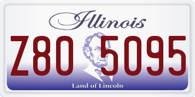 IL license plate Z805095