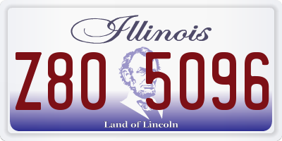 IL license plate Z805096