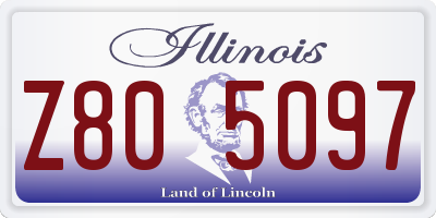 IL license plate Z805097