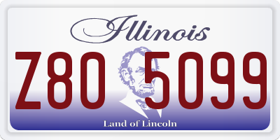 IL license plate Z805099