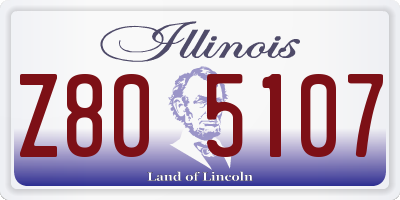 IL license plate Z805107