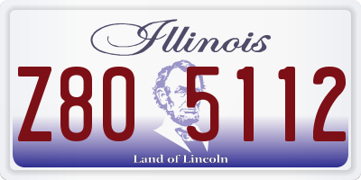 IL license plate Z805112