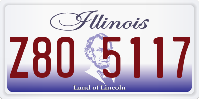 IL license plate Z805117