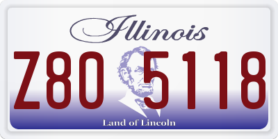 IL license plate Z805118