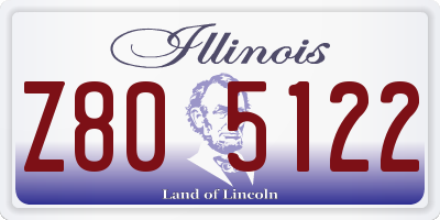 IL license plate Z805122