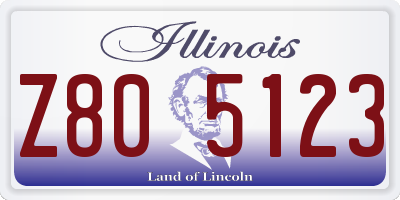 IL license plate Z805123
