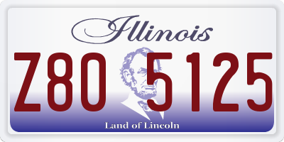 IL license plate Z805125