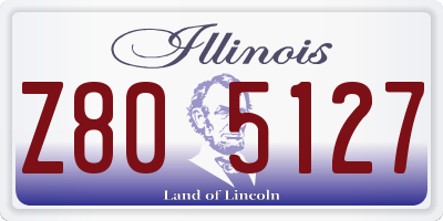 IL license plate Z805127