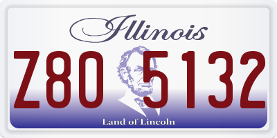 IL license plate Z805132