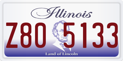 IL license plate Z805133