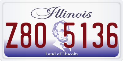 IL license plate Z805136