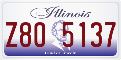 IL license plate Z805137