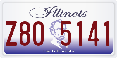 IL license plate Z805141