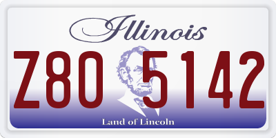 IL license plate Z805142