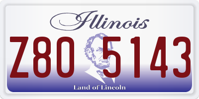 IL license plate Z805143