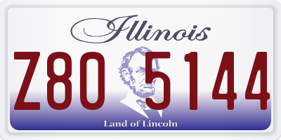 IL license plate Z805144