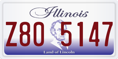 IL license plate Z805147