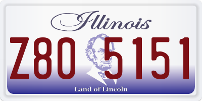 IL license plate Z805151