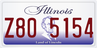 IL license plate Z805154