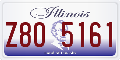 IL license plate Z805161