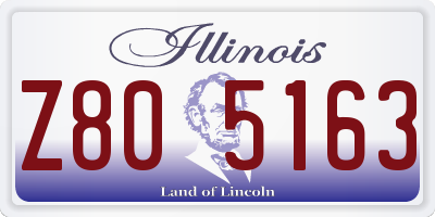 IL license plate Z805163