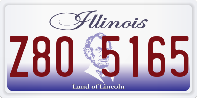 IL license plate Z805165
