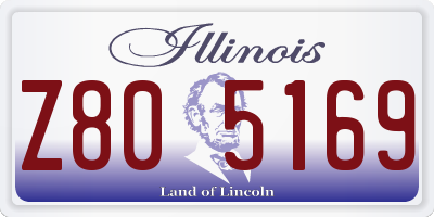 IL license plate Z805169