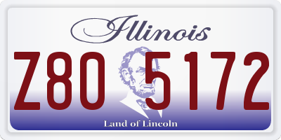 IL license plate Z805172