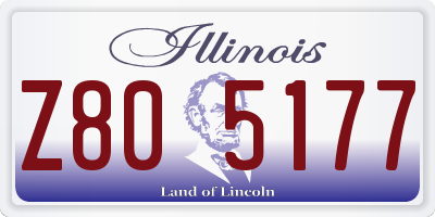 IL license plate Z805177