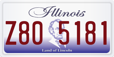 IL license plate Z805181