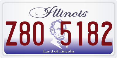 IL license plate Z805182