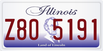 IL license plate Z805191