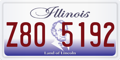 IL license plate Z805192