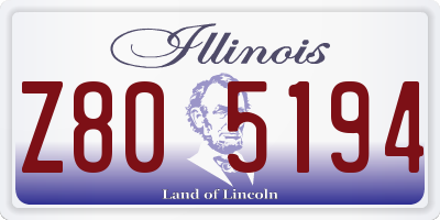 IL license plate Z805194