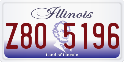 IL license plate Z805196