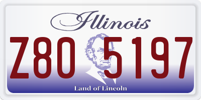 IL license plate Z805197